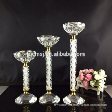 Flower Carved Crystal Candle Holder Set CHM048